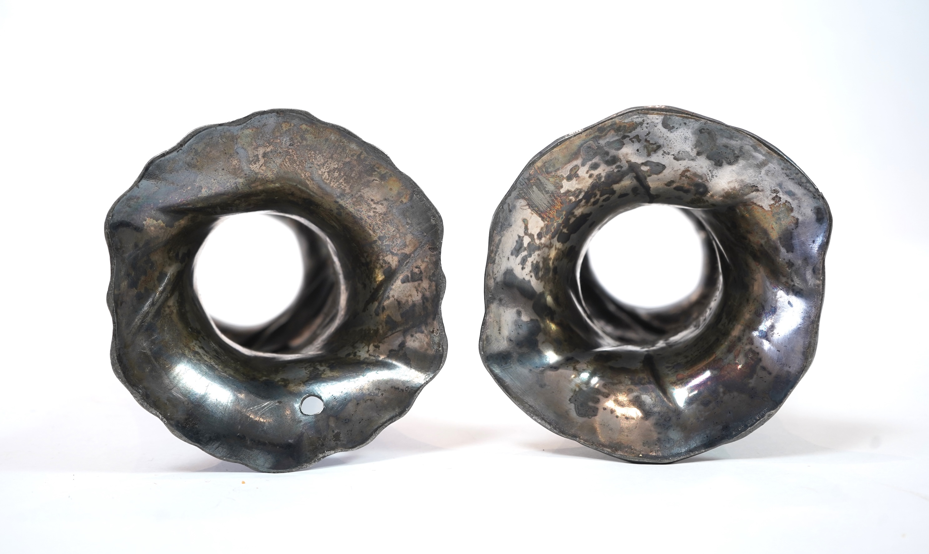 WMF: A pair of Art Nouveau pewter vases